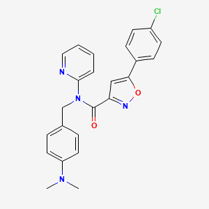 5-(4-CHLOROPHENYL)-N-{[4-(DIMETHYLAMINO)PHENYL]METHYL}-N-(PYRIDIN-2-YL)-1,2-OXAZOLE-3-CARBOXAMIDE