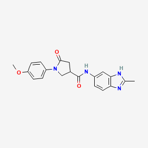 1-(4-methoxyphenyl)-N-(2-methyl-1H-benzimidazol-5-yl)-5-oxopyrrolidine-3-carboxamide