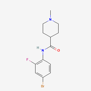 N-(4-bromo-2-fluorophenyl)-1-methyl-4-piperidinecarboxamide