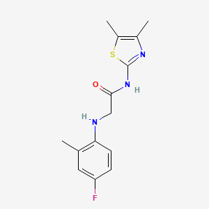 N~1~-(4,5-dimethyl-1,3-thiazol-2-yl)-N~2~-(4-fluoro-2-methylphenyl)glycinamide