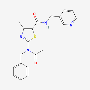 2-[acetyl(benzyl)amino]-4-methyl-N-(3-pyridylmethyl)-1,3-thiazole-5-carboxamide