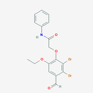 molecular formula C17H15Br2NO4 B450509 2-(2,3-dibromo-6-ethoxy-4-formylphenoxy)-N-phenylacetamide CAS No. 445002-46-0