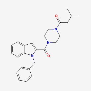 1-{4-[(1-benzyl-1H-indol-2-yl)carbonyl]piperazin-1-yl}-3-methylbutan-1-one