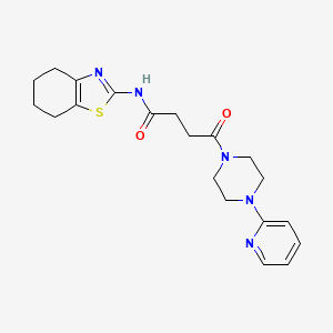 4-oxo-4-[4-(pyridin-2-yl)piperazin-1-yl]-N-[(2E)-4,5,6,7-tetrahydro-1,3-benzothiazol-2(3H)-ylidene]butanamide