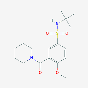 N-(tert-butyl)-4-methoxy-3-(1-piperidinylcarbonyl)benzenesulfonamide