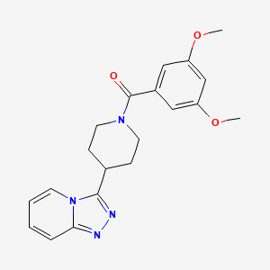 molecular formula C20H22N4O3 B4505144 (3,5-Dimethoxyphenyl)[4-([1,2,4]triazolo[4,3-a]pyridin-3-yl)piperidin-1-yl]methanone 