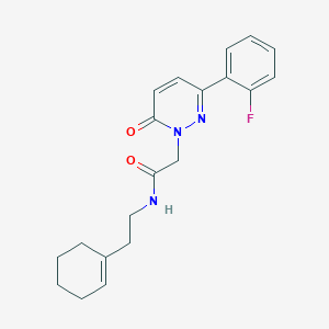 molecular formula C20H22FN3O2 B4505164 N-[2-(1-环己烯-1-基)乙基]-2-[3-(2-氟苯基)-6-氧代-1(6H)-吡哒嗪基]乙酰胺 