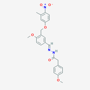 N'-[3-({4-nitro-3-methylphenoxy}methyl)-4-methoxybenzylidene]-2-(4-methoxyphenyl)acetohydrazide