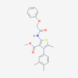 molecular formula C23H23NO4S B450520 Methyl 4-(3,4-dimethylphenyl)-5-methyl-2-[(phenoxyacetyl)amino]-3-thiophenecarboxylate 