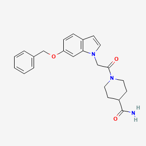 1-{[6-(benzyloxy)-1H-indol-1-yl]acetyl}piperidine-4-carboxamide