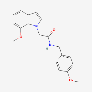 molecular formula C19H20N2O3 B4505226 N-(4-methoxybenzyl)-2-(7-methoxy-1H-indol-1-yl)acetamide 