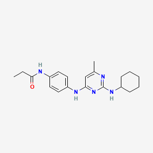 N-(4-{[2-(cyclohexylamino)-6-methylpyrimidin-4-yl]amino}phenyl)propanamide