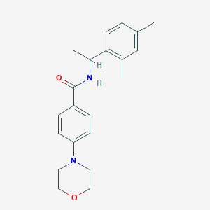 molecular formula C21H26N2O2 B4505282 N-[1-(2,4-二甲苯基)乙基]-4-(4-吗啉基)苯甲酰胺 