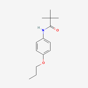 molecular formula C14H21NO2 B4505284 2,2-dimethyl-N-(4-propoxyphenyl)propanamide 