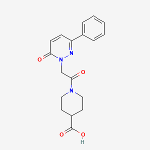 1-[(6-oxo-3-phenylpyridazin-1(6H)-yl)acetyl]piperidine-4-carboxylic acid