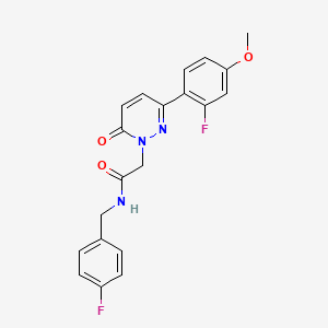 molecular formula C20H17F2N3O3 B4505298 N-(4-fluorobenzyl)-2-[3-(2-fluoro-4-methoxyphenyl)-6-oxopyridazin-1(6H)-yl]acetamide 