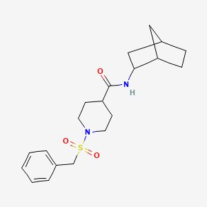 molecular formula C20H28N2O3S B4505312 1-(苯甲酰磺酰基)-N-双环[2.2.1]庚-2-基-4-哌啶甲酰胺 