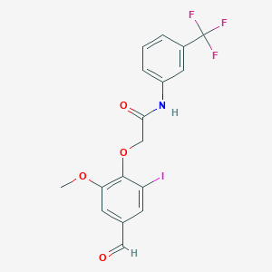 2-(4-formyl-2-iodo-6-methoxyphenoxy)-N-[3-(trifluoromethyl)phenyl]acetamide