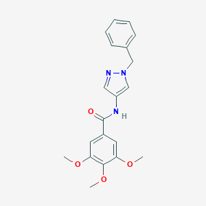 molecular formula C20H21N3O4 B450533 N-(1-benzyl-1H-pyrazol-4-yl)-3,4,5-trimethoxybenzamide 