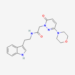 molecular formula C20H23N5O3 B4505339 N-[2-(1H-indol-3-yl)ethyl]-2-[3-(morpholin-4-yl)-6-oxopyridazin-1(6H)-yl]acetamide 