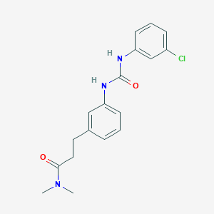 molecular formula C18H20ClN3O2 B4505353 3-[3-({[(3-chlorophenyl)amino]carbonyl}amino)phenyl]-N,N-dimethylpropanamide 