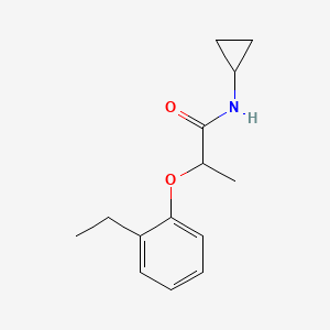 molecular formula C14H19NO2 B4505360 N-cyclopropyl-2-(2-ethylphenoxy)propanamide 