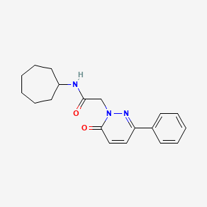 molecular formula C19H23N3O2 B4505389 N-环庚基-2-(6-氧代-3-苯基-1(6H)-吡啶并嗪基)乙酰胺 