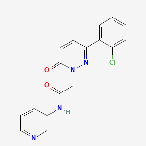 molecular formula C17H13ClN4O2 B4505403 2-[3-(2-chlorophenyl)-6-oxopyridazin-1(6H)-yl]-N-(pyridin-3-yl)acetamide 