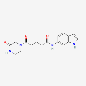 N-(1H-indol-6-yl)-5-oxo-5-(3-oxopiperazino)pentanamide