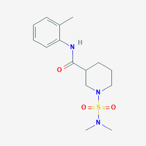 molecular formula C15H23N3O3S B4505432 1-[(dimethylamino)sulfonyl]-N-(2-methylphenyl)-3-piperidinecarboxamide 