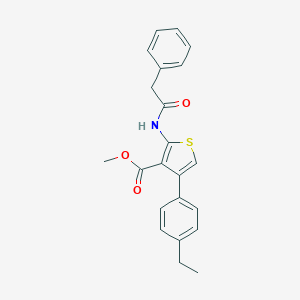 molecular formula C22H21NO3S B450544 Methyl 4-(4-ethylphenyl)-2-[(phenylacetyl)amino]-3-thiophenecarboxylate 