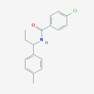 4-chloro-N-[1-(4-methylphenyl)propyl]benzamide