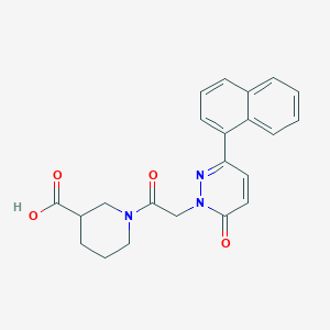 1-{[3-(naphthalen-1-yl)-6-oxopyridazin-1(6H)-yl]acetyl}piperidine-3-carboxylic acid