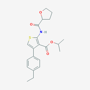 Isopropyl 4-(4-ethylphenyl)-2-[(tetrahydro-2-furanylcarbonyl)amino]-3-thiophenecarboxylate