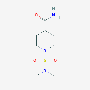 molecular formula C8H17N3O3S B4505481 1-[(二甲氨基)磺酰基]-4-哌啶甲酰胺 