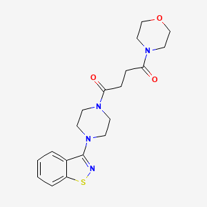 3-{4-[4-(4-morpholinyl)-4-oxobutanoyl]-1-piperazinyl}-1,2-benzisothiazole