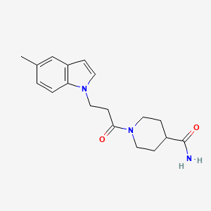 1-[3-(5-methyl-1H-indol-1-yl)propanoyl]piperidine-4-carboxamide