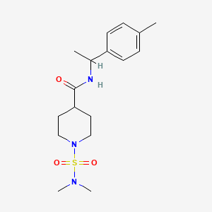 molecular formula C17H27N3O3S B4505510 1-[(二甲氨基)磺酰基]-N-[1-(4-甲苯基)乙基]-4-哌啶甲酰胺 