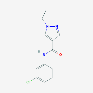 molecular formula C12H12ClN3O B450554 N-(3-chlorophenyl)-1-ethyl-1H-pyrazole-4-carboxamide 