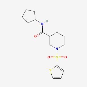 molecular formula C15H22N2O3S2 B4505558 N-CYCLOPENTYL-1-(THIOPHENE-2-SULFONYL)PIPERIDINE-3-CARBOXAMIDE 