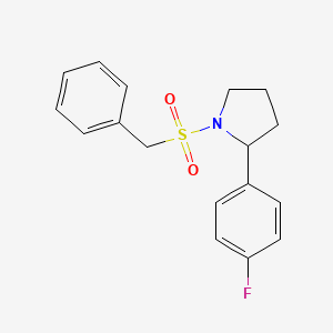 molecular formula C17H18FNO2S B4505570 2-(4-Fluorophenyl)-1-phenylmethanesulfonylpyrrolidine 