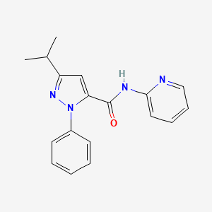 1-phenyl-3-(propan-2-yl)-N-(pyridin-2-yl)-1H-pyrazole-5-carboxamide