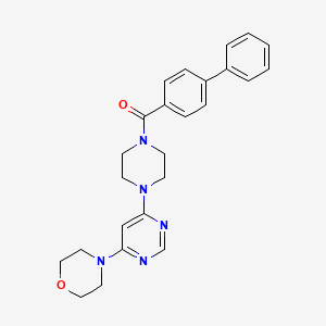 4-{6-[4-(4-biphenylylcarbonyl)-1-piperazinyl]-4-pyrimidinyl}morpholine