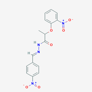 N'-{4-nitrobenzylidene}-2-{2-nitrophenoxy}propanohydrazide