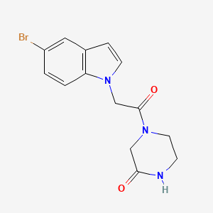 4-[(5-bromo-1H-indol-1-yl)acetyl]piperazin-2-one