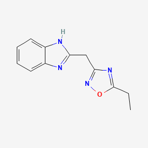 molecular formula C12H12N4O B4505648 3-((1H-benzo[d]imidazol-2-yl)methyl)-5-ethyl-1,2,4-oxadiazole 