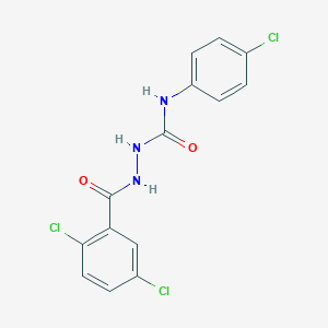 molecular formula C14H10Cl3N3O2 B450566 N-(4-chlorophenyl)-2-(2,5-dichlorobenzoyl)hydrazinecarboxamide 