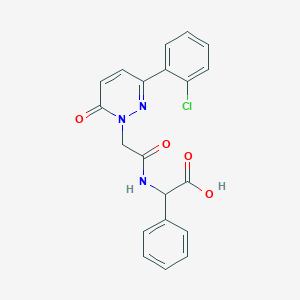 molecular formula C20H16ClN3O4 B4505664 ({[3-(2-chlorophenyl)-6-oxo-1(6H)-pyridazinyl]acetyl}amino)(phenyl)acetic acid 