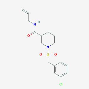 molecular formula C16H21ClN2O3S B4505694 N-烯丙基-1-[(3-氯苄基)磺酰基]-3-哌啶甲酰胺 