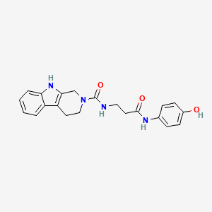 N-{3-[(4-hydroxyphenyl)amino]-3-oxopropyl}-1,3,4,9-tetrahydro-2H-beta-carboline-2-carboxamide